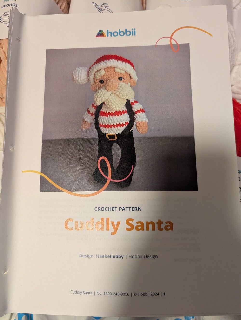 Crochet Kit For Santa Hobbii Toucan Chenille Yarn — Pattern Included In Set